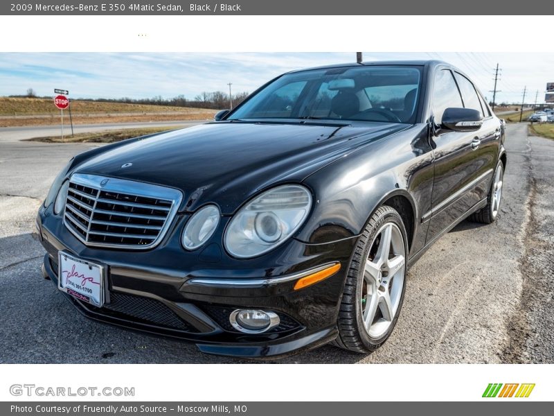Black / Black 2009 Mercedes-Benz E 350 4Matic Sedan