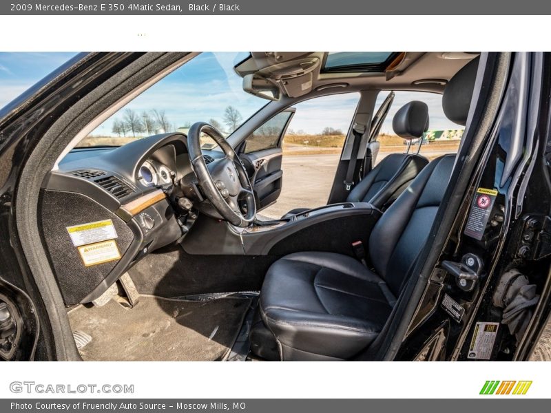 Black / Black 2009 Mercedes-Benz E 350 4Matic Sedan