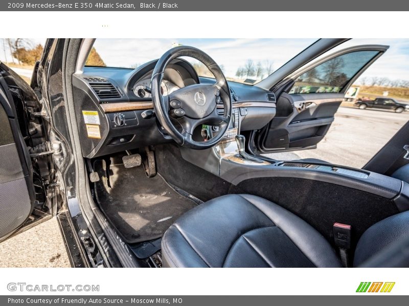 Black / Black 2009 Mercedes-Benz E 350 4Matic Sedan