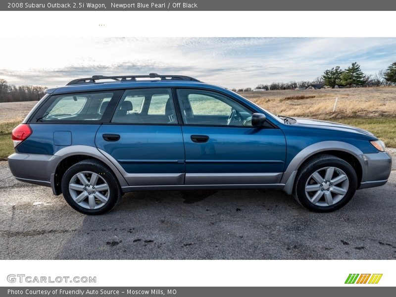 Newport Blue Pearl / Off Black 2008 Subaru Outback 2.5i Wagon