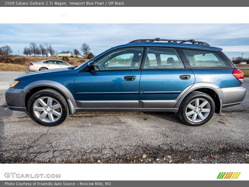 Newport Blue Pearl / Off Black 2008 Subaru Outback 2.5i Wagon
