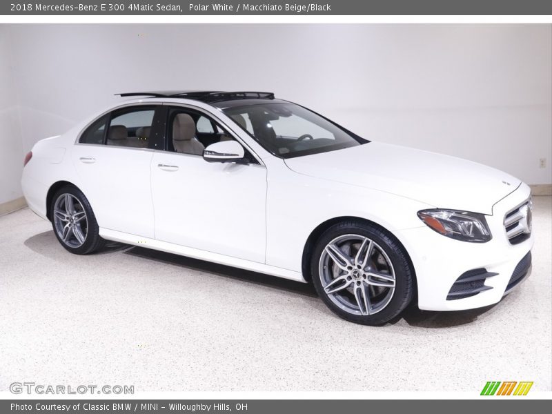 Polar White / Macchiato Beige/Black 2018 Mercedes-Benz E 300 4Matic Sedan