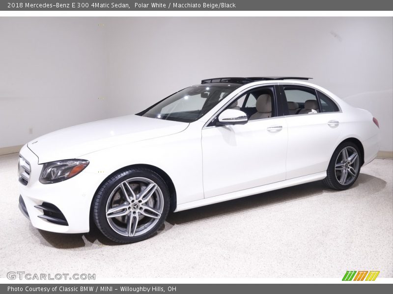 Polar White / Macchiato Beige/Black 2018 Mercedes-Benz E 300 4Matic Sedan