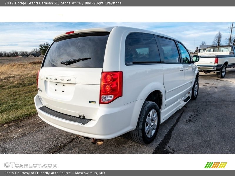 Stone White / Black/Light Graystone 2012 Dodge Grand Caravan SE