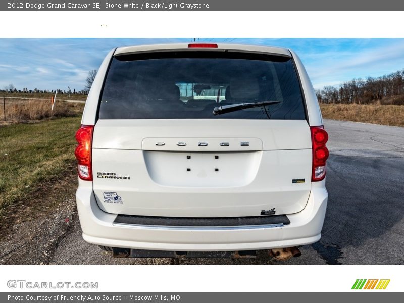 Stone White / Black/Light Graystone 2012 Dodge Grand Caravan SE