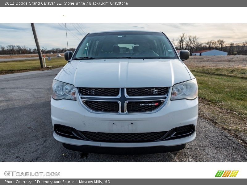 Stone White / Black/Light Graystone 2012 Dodge Grand Caravan SE