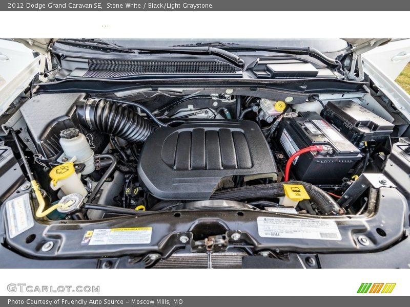 Stone White / Black/Light Graystone 2012 Dodge Grand Caravan SE