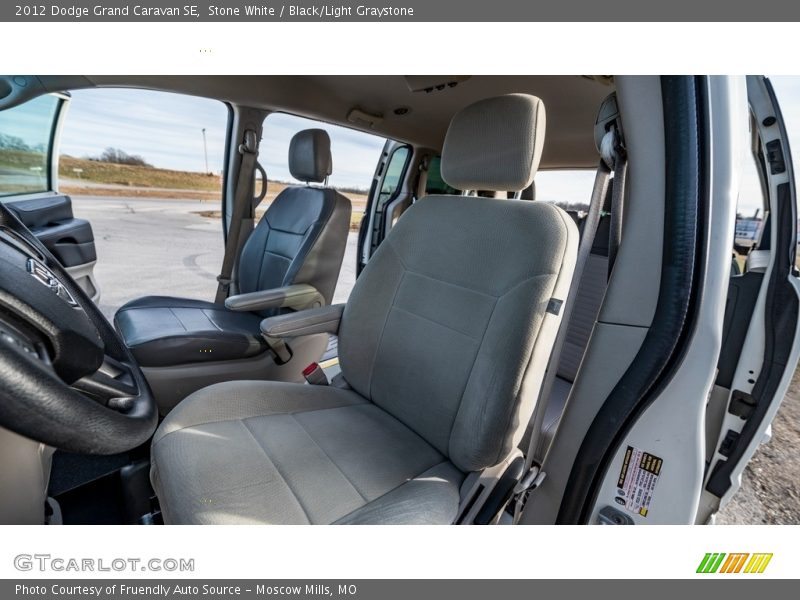 Stone White / Black/Light Graystone 2012 Dodge Grand Caravan SE