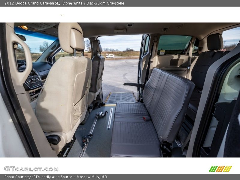 Stone White / Black/Light Graystone 2012 Dodge Grand Caravan SE