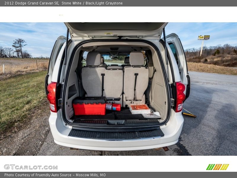 Stone White / Black/Light Graystone 2012 Dodge Grand Caravan SE