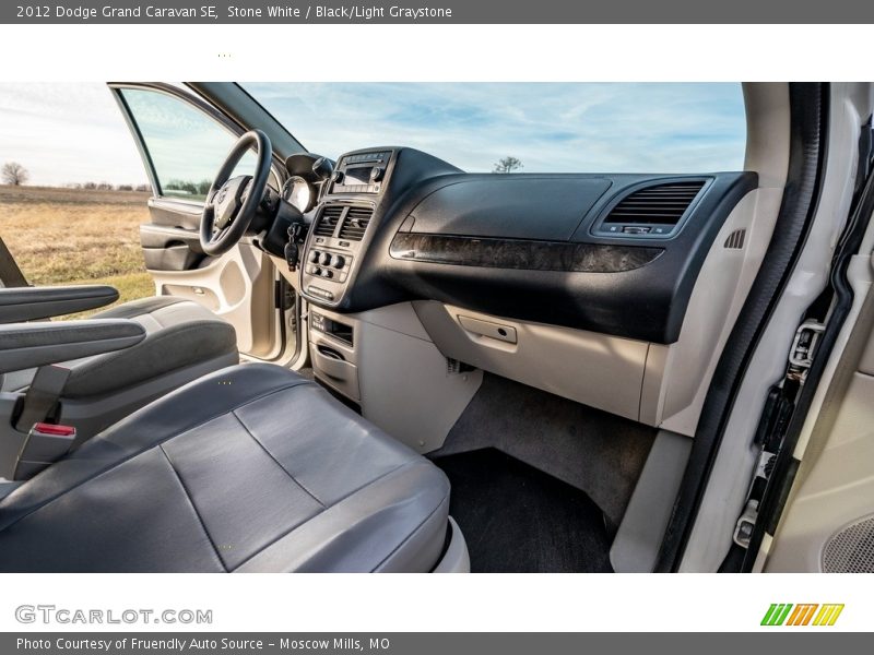 Stone White / Black/Light Graystone 2012 Dodge Grand Caravan SE