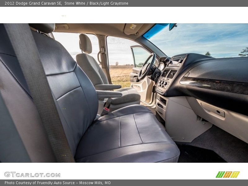 Stone White / Black/Light Graystone 2012 Dodge Grand Caravan SE