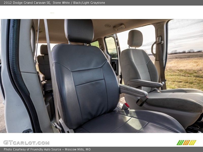 Stone White / Black/Light Graystone 2012 Dodge Grand Caravan SE