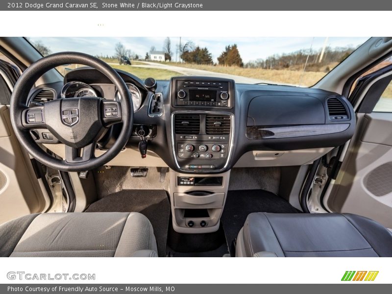 Stone White / Black/Light Graystone 2012 Dodge Grand Caravan SE