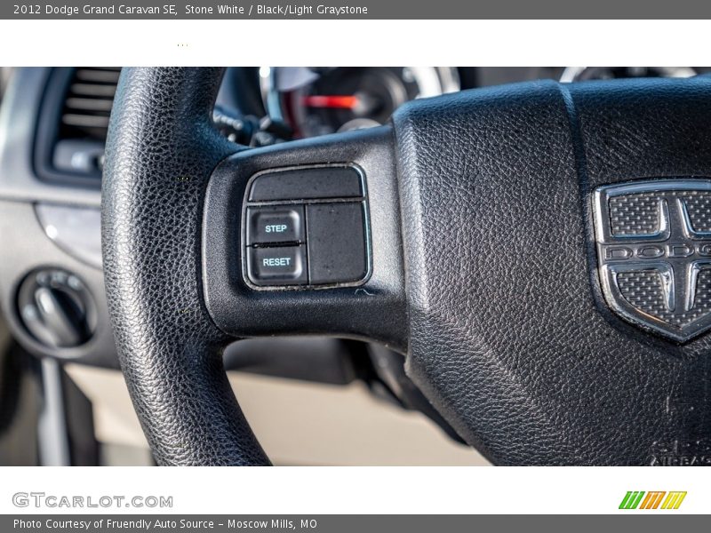 Stone White / Black/Light Graystone 2012 Dodge Grand Caravan SE