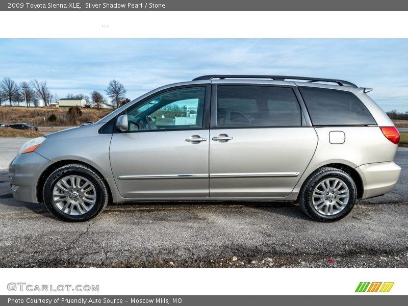 Silver Shadow Pearl / Stone 2009 Toyota Sienna XLE