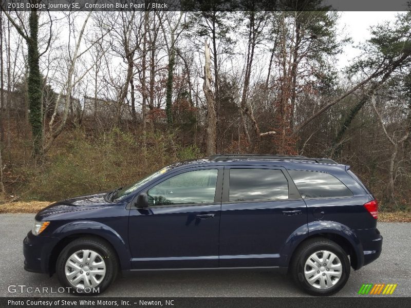 Contusion Blue Pearl / Black 2018 Dodge Journey SE