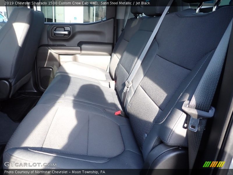 Satin Steel Metallic / Jet Black 2019 Chevrolet Silverado 1500 Custom Crew Cab 4WD
