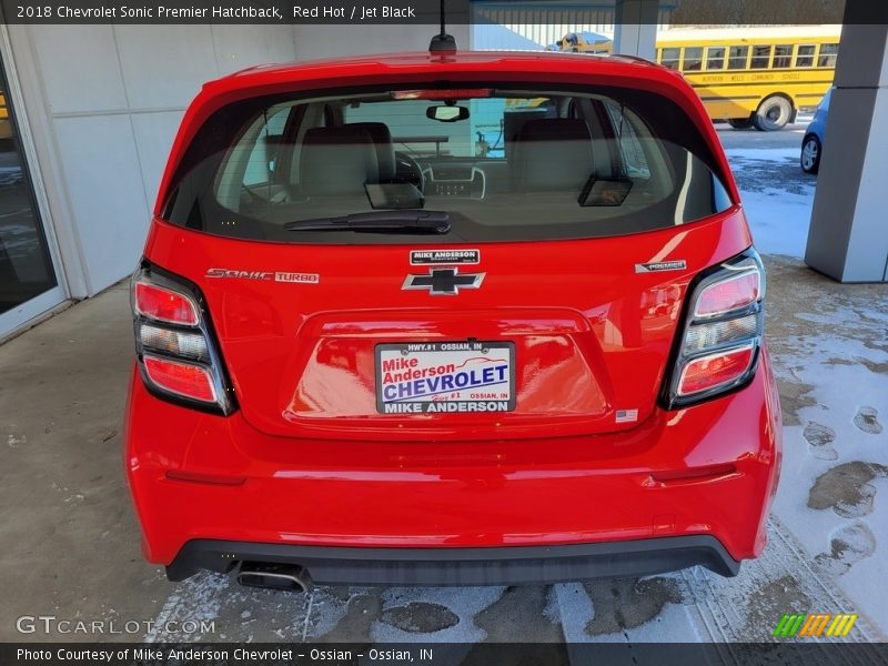 Red Hot / Jet Black 2018 Chevrolet Sonic Premier Hatchback