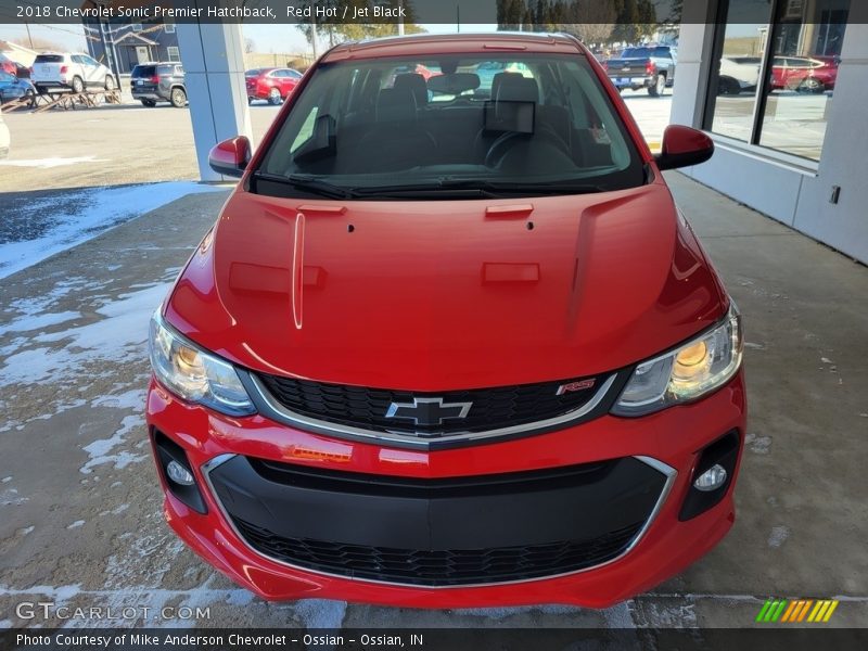 Red Hot / Jet Black 2018 Chevrolet Sonic Premier Hatchback