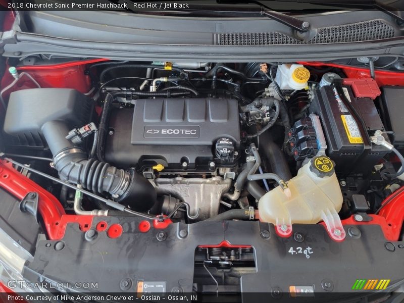  2018 Sonic Premier Hatchback Engine - 1.4 Liter Turbocharged DOHC 16-Valve VVT 4 Cylinder