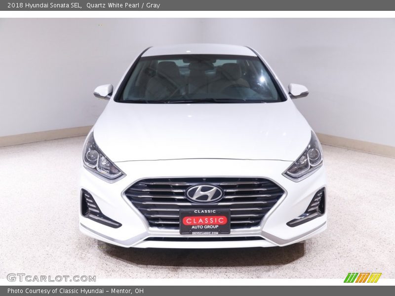 Quartz White Pearl / Gray 2018 Hyundai Sonata SEL