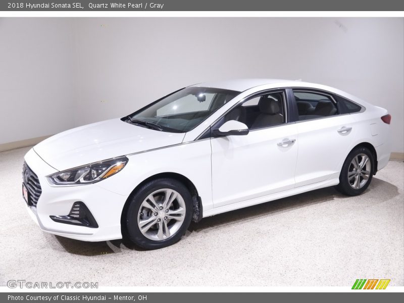 Quartz White Pearl / Gray 2018 Hyundai Sonata SEL