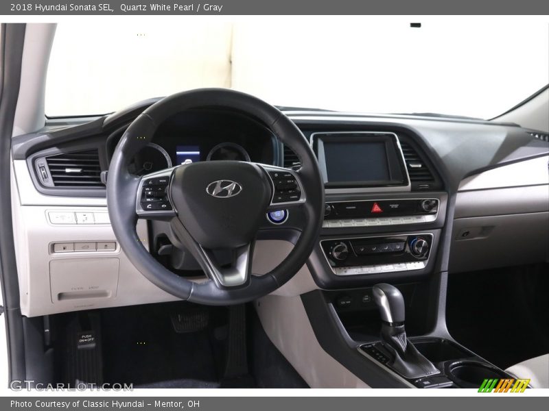 Quartz White Pearl / Gray 2018 Hyundai Sonata SEL