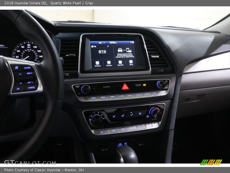 Quartz White Pearl / Gray 2018 Hyundai Sonata SEL