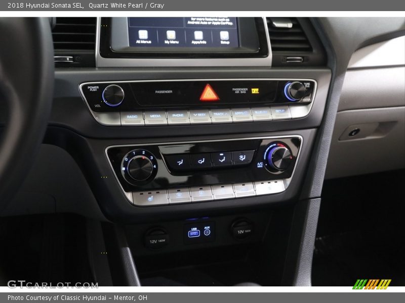 Quartz White Pearl / Gray 2018 Hyundai Sonata SEL