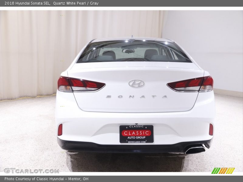 Quartz White Pearl / Gray 2018 Hyundai Sonata SEL