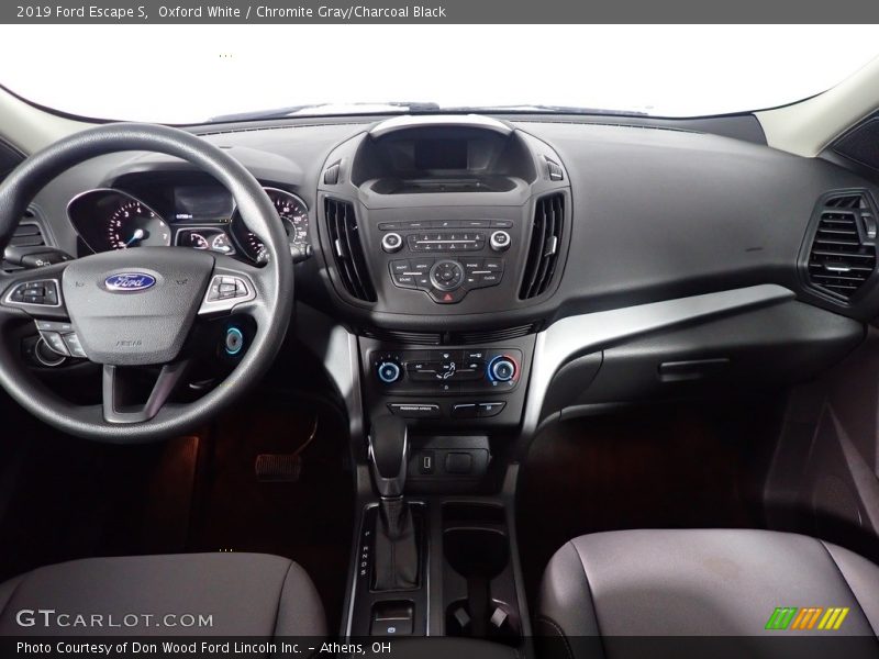 Oxford White / Chromite Gray/Charcoal Black 2019 Ford Escape S