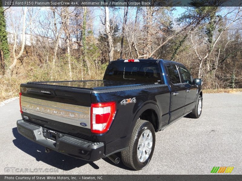 Antimatter Blue / Platinum Unique Black 2021 Ford F150 Platinum SuperCrew 4x4