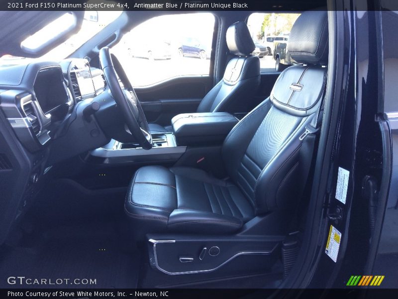 Antimatter Blue / Platinum Unique Black 2021 Ford F150 Platinum SuperCrew 4x4