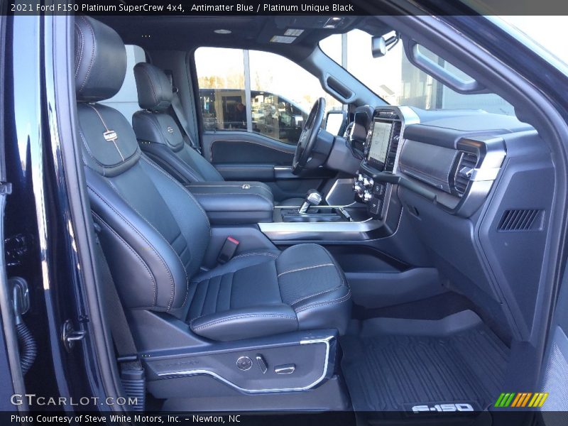 Antimatter Blue / Platinum Unique Black 2021 Ford F150 Platinum SuperCrew 4x4