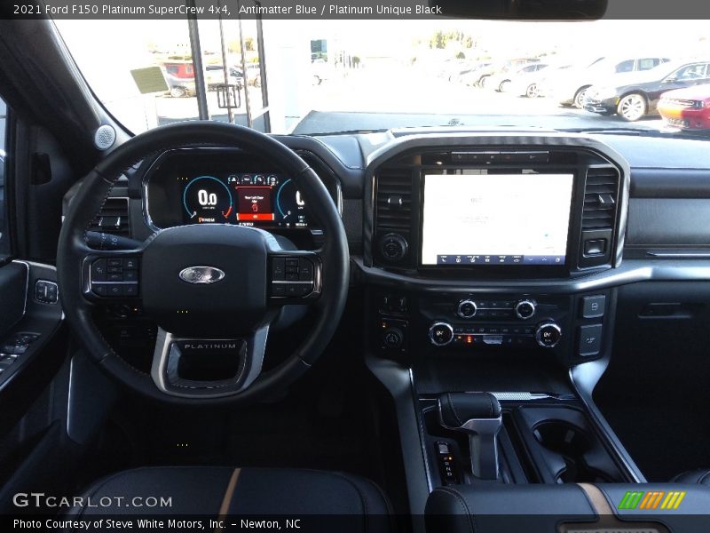 Antimatter Blue / Platinum Unique Black 2021 Ford F150 Platinum SuperCrew 4x4