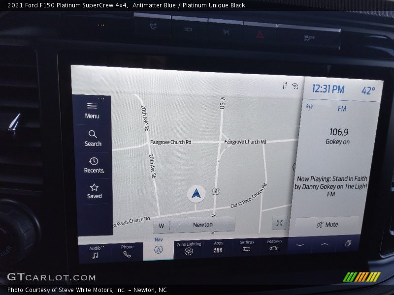 Antimatter Blue / Platinum Unique Black 2021 Ford F150 Platinum SuperCrew 4x4