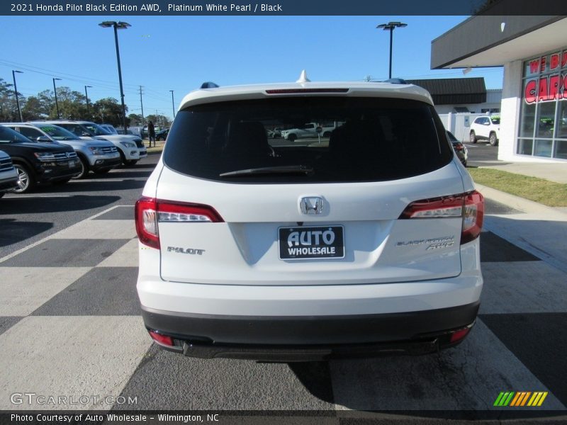 Platinum White Pearl / Black 2021 Honda Pilot Black Edition AWD