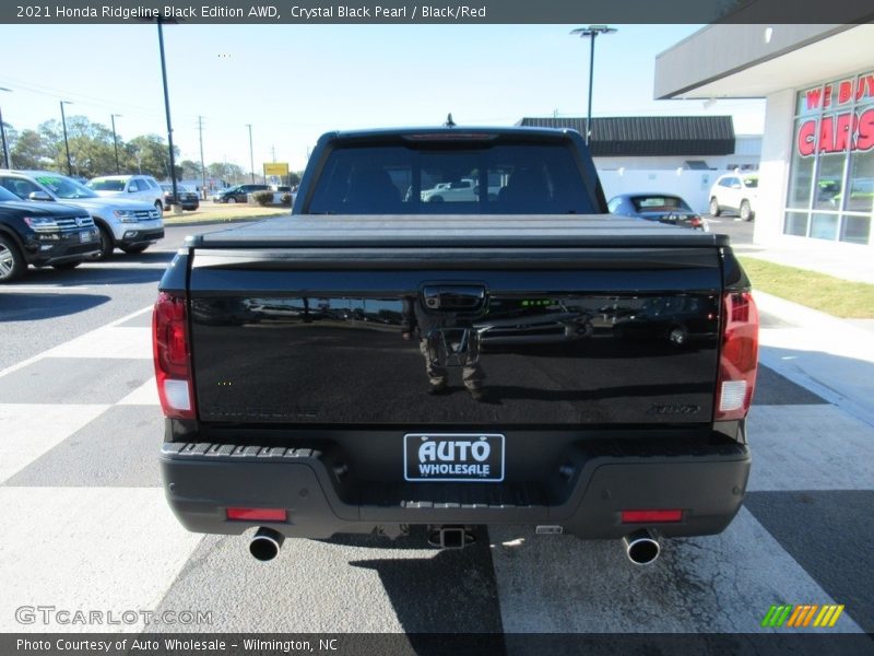 Crystal Black Pearl / Black/Red 2021 Honda Ridgeline Black Edition AWD
