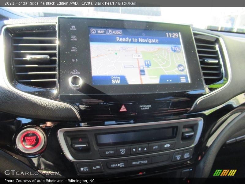 Crystal Black Pearl / Black/Red 2021 Honda Ridgeline Black Edition AWD