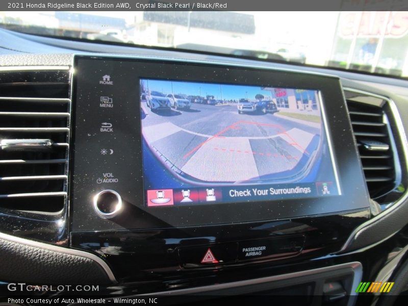 Crystal Black Pearl / Black/Red 2021 Honda Ridgeline Black Edition AWD