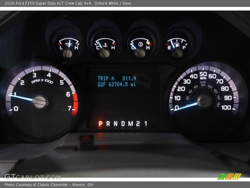 Oxford White / Steel 2016 Ford F350 Super Duty XLT Crew Cab 4x4