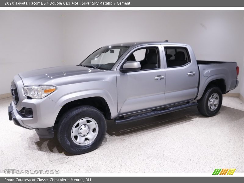 Silver Sky Metallic / Cement 2020 Toyota Tacoma SR Double Cab 4x4