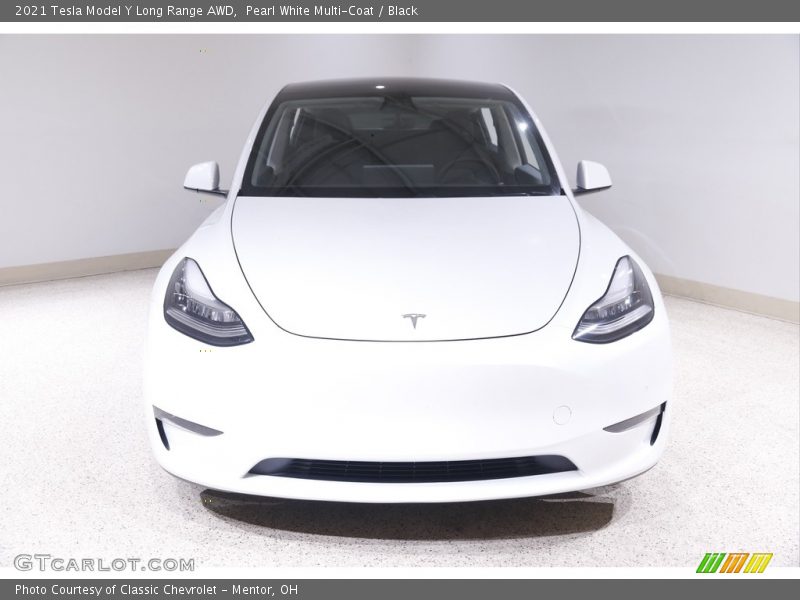 Pearl White Multi-Coat / Black 2021 Tesla Model Y Long Range AWD