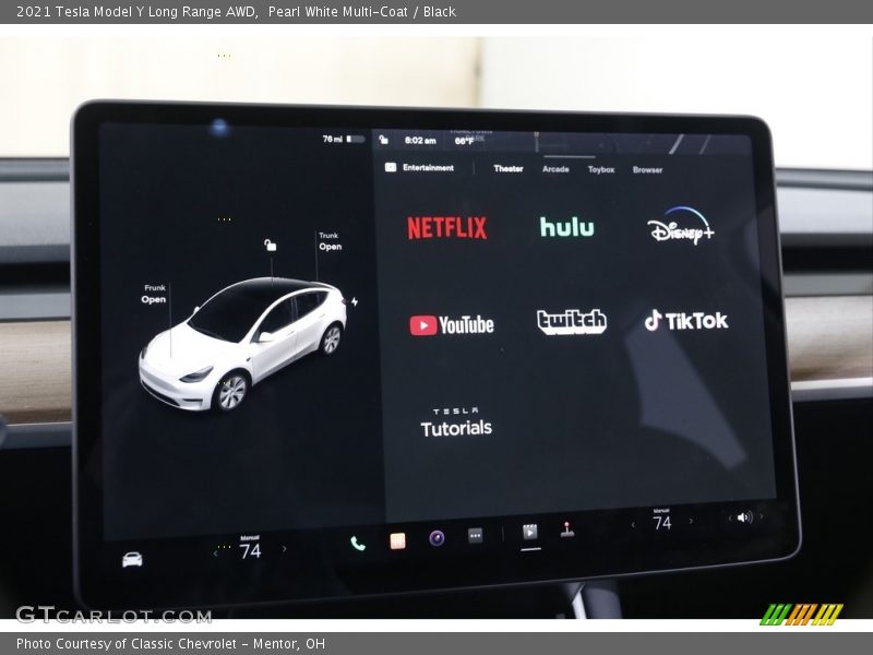 Pearl White Multi-Coat / Black 2021 Tesla Model Y Long Range AWD