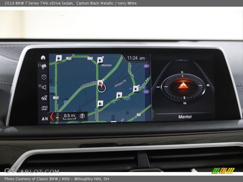 Carbon Black Metallic / Ivory White 2019 BMW 7 Series 740i xDrive Sedan