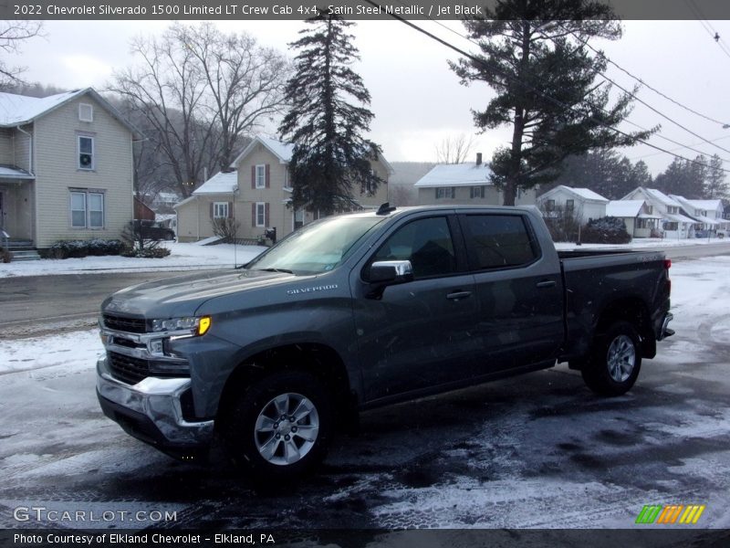 Satin Steel Metallic / Jet Black 2022 Chevrolet Silverado 1500 Limited LT Crew Cab 4x4