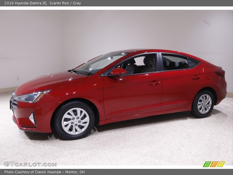 Scarlet Red / Gray 2019 Hyundai Elantra SE