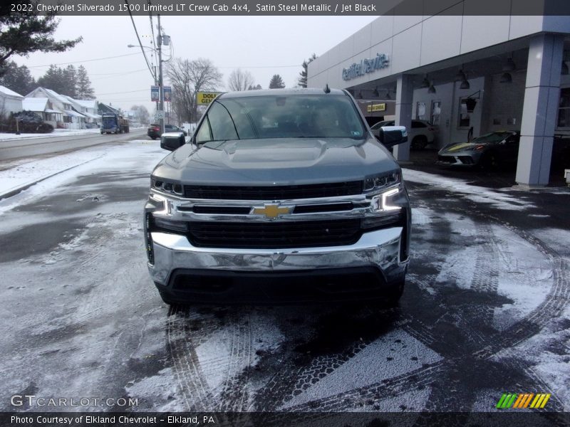 Satin Steel Metallic / Jet Black 2022 Chevrolet Silverado 1500 Limited LT Crew Cab 4x4