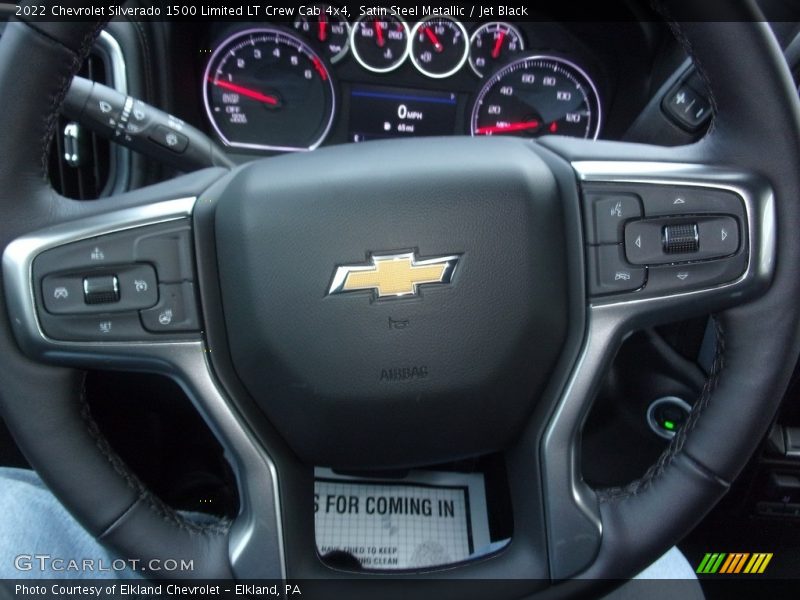 Satin Steel Metallic / Jet Black 2022 Chevrolet Silverado 1500 Limited LT Crew Cab 4x4